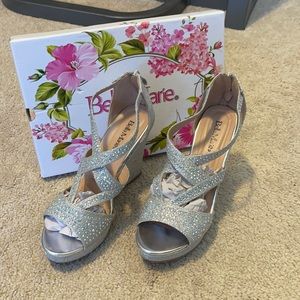 Bella Marie silver wedges